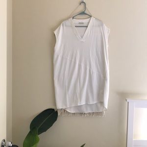 NWOT ZARA basic collection white dress. Size m